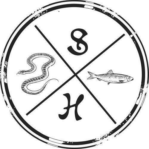 Snake + Herring Circle Logo
