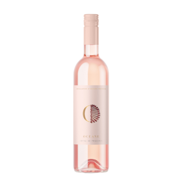 A bottle shot of the Oceane Rose.
